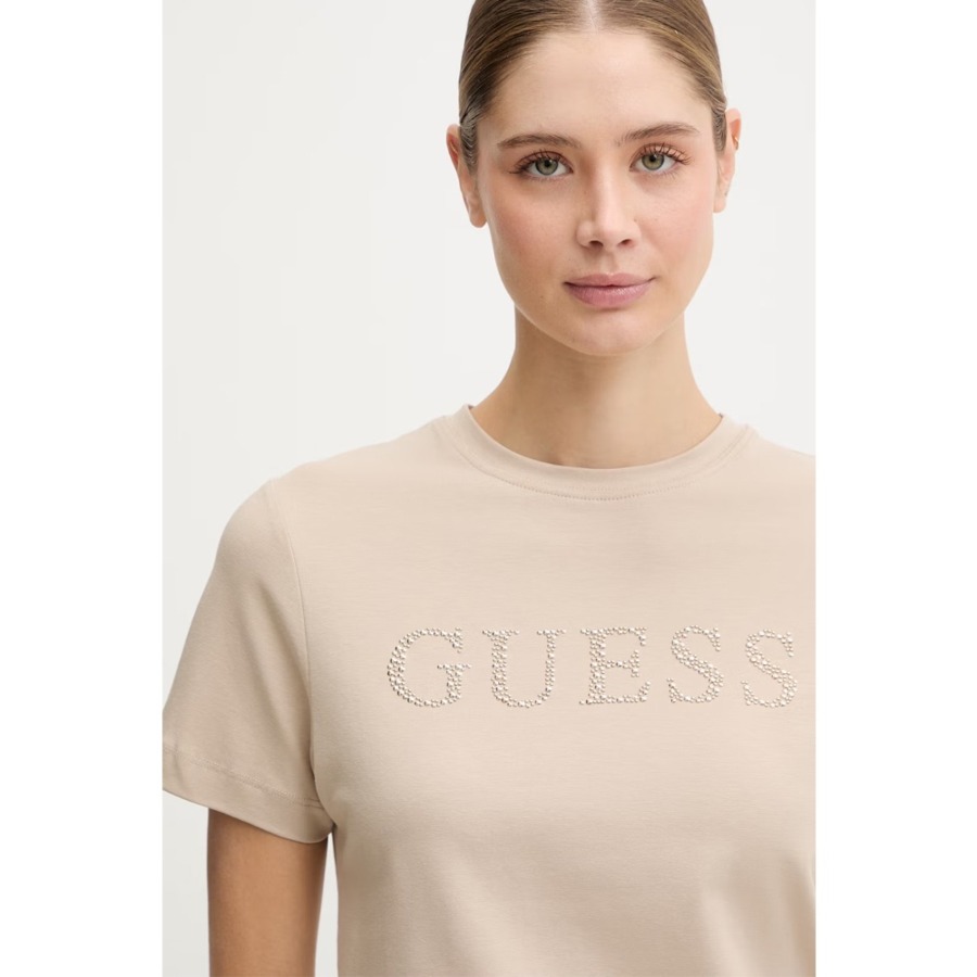GUESS Athleisure T-shirt V6RI20J1314 - BEJ