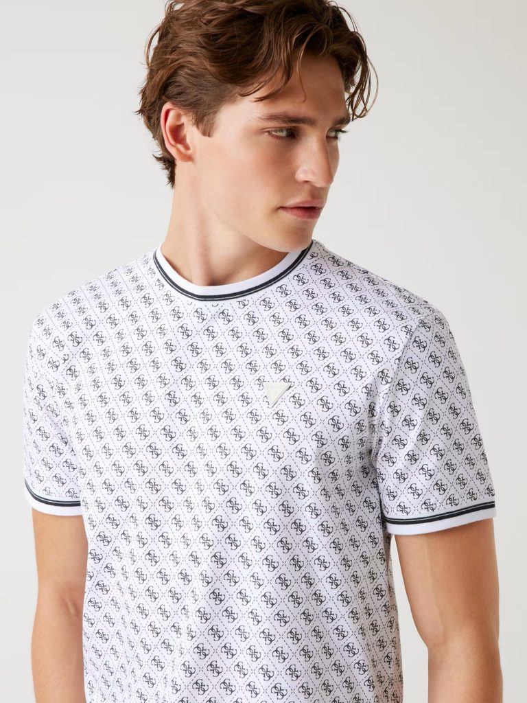 GUESS 4G Logo Tişört  Z2YI05J1314 - Beyaz