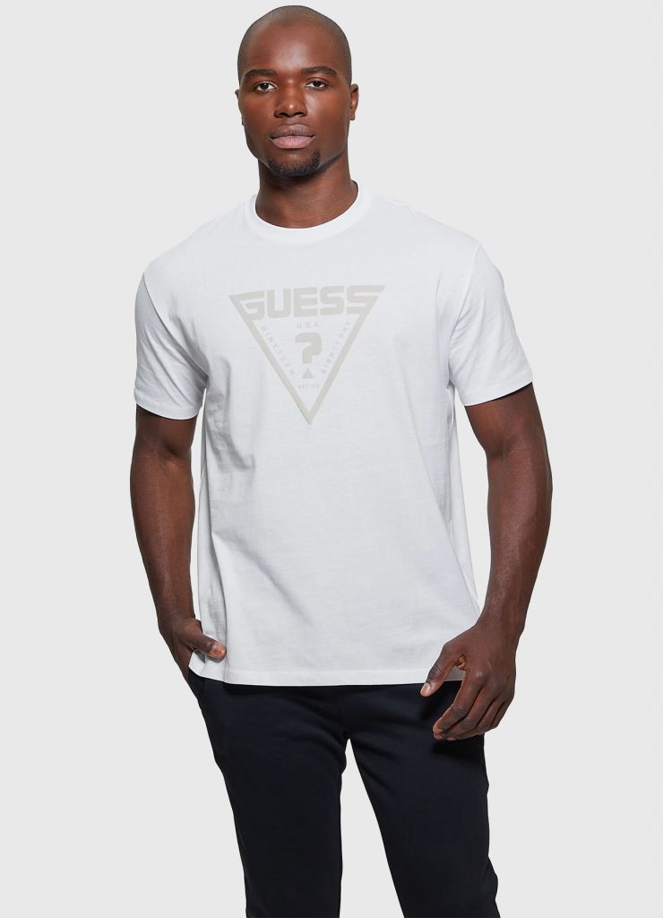 GUESSÜçgen Logolu Tişört  Z4BI02I3Z14 - Beyaz