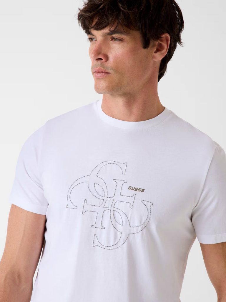 GUESS Nakışlı Logo T-Shirt Z6GI13K2875 - Beyaz