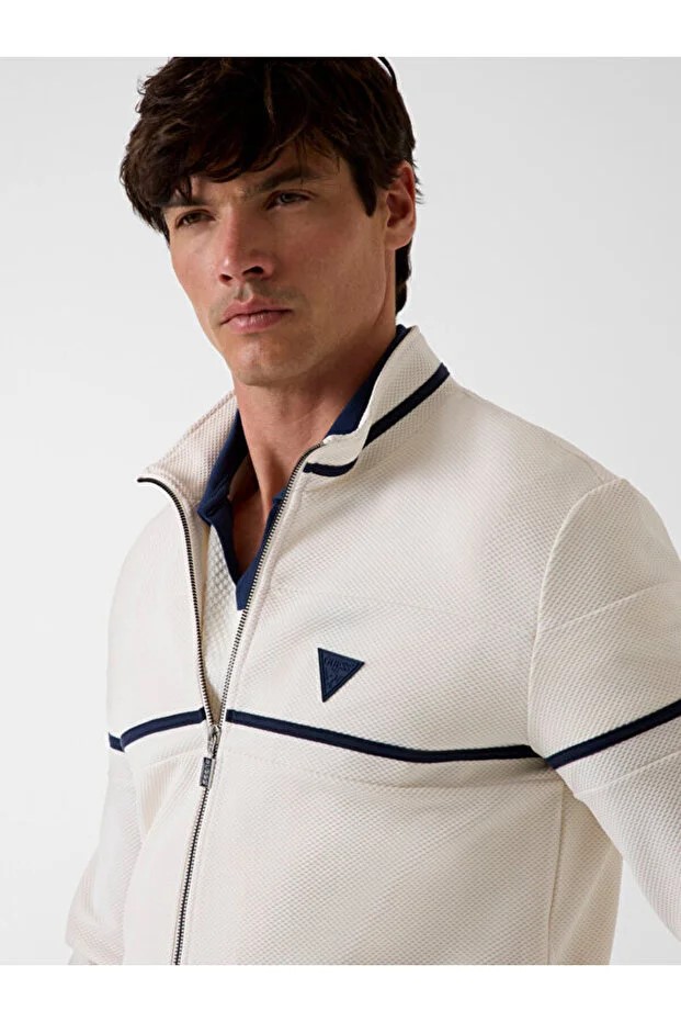 GUESS Tam Kapamalı Sweatshirt  Z6GQ29K3212 - Beyaz