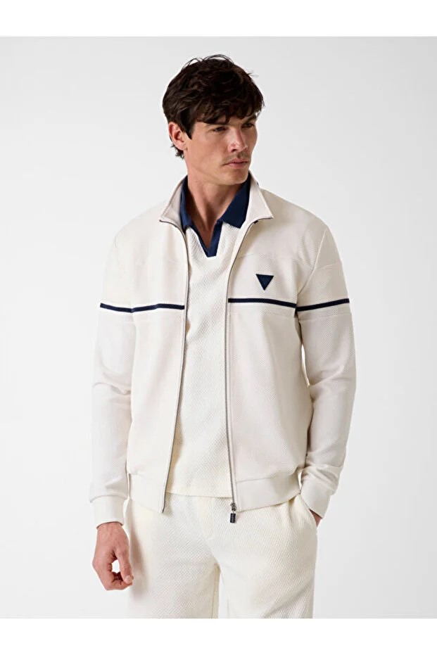 GUESS Tam Kapamalı Sweatshirt  Z6GQ29K3212 - Beyaz