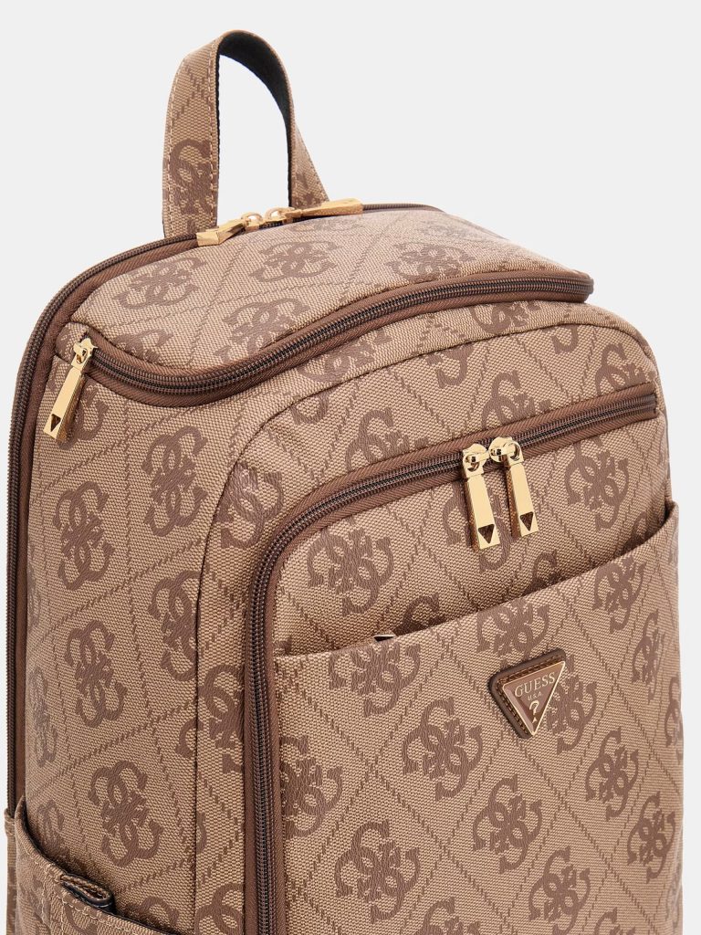 GUESS Berta 4G Logolu Sırt Çantası TWOB8688033 - Latte
