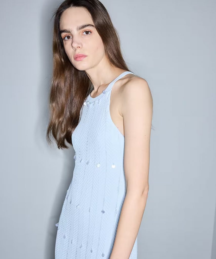 İPEKYOL İşlemeli Ve Ajurlu Elbise IS1260002371 - A.MAVİ