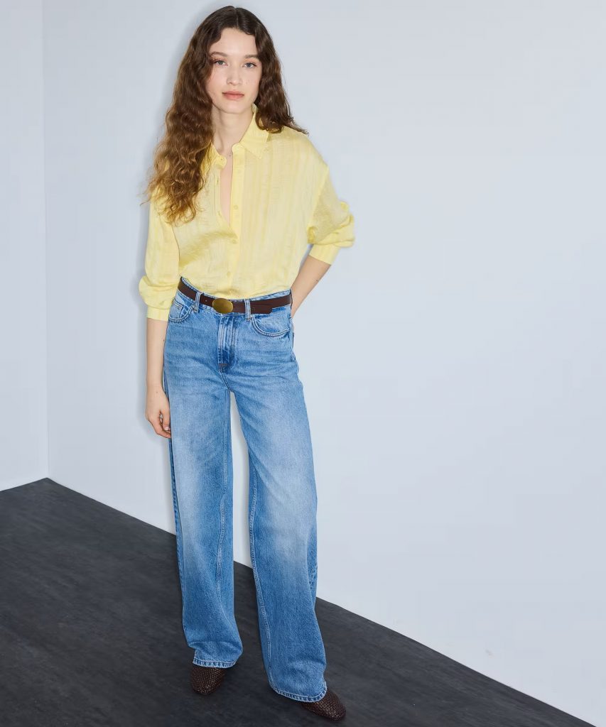 İPEKYOL Dokulu Cutout Gömlek IS1260025252 - SARI