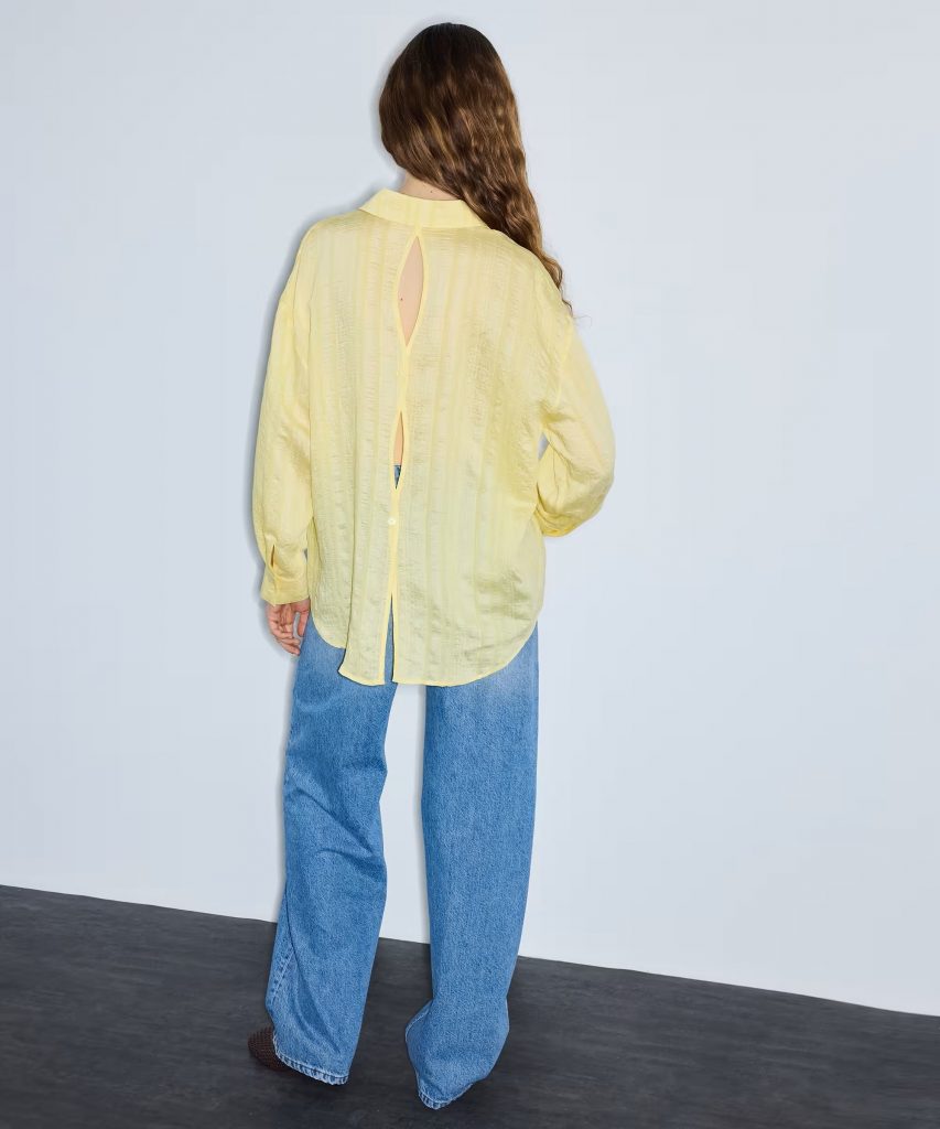 İPEKYOL Dokulu Cutout Gömlek IS1260025252 - SARI