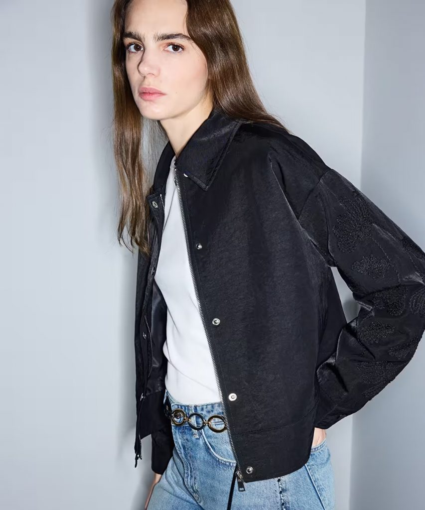 İPEKYOL Nakışlı Mont IS1260012030 - Siyah