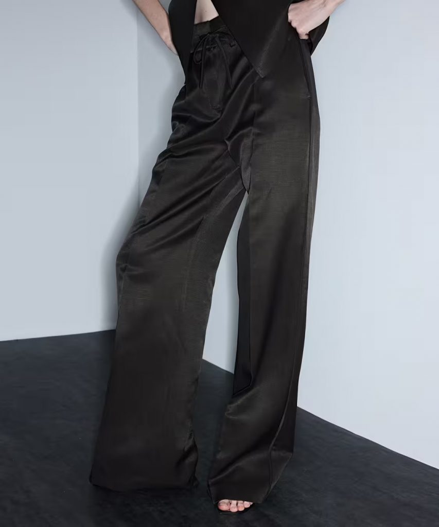 İPEKYOL Belden Bağlamalı Wide Leg Pantolon IS1260003099 - kahve