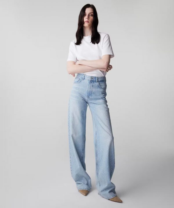 İPEKYOL Hotfix Baskılı Jean Pantolon  IS1260018018