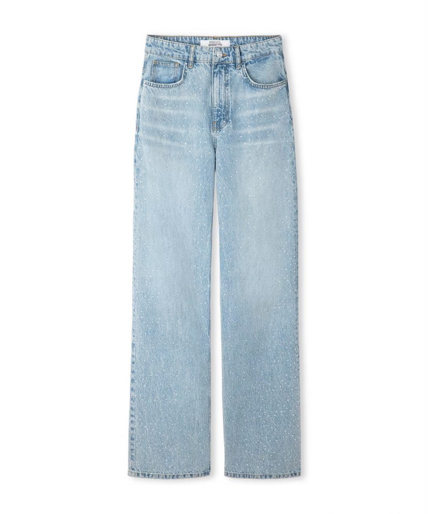 İPEKYOL Hotfix Baskılı Jean Pantolon  IS1260018018 - A.İNDİGO