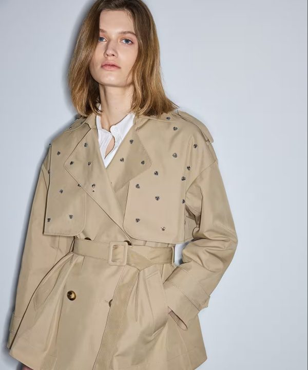 İPEKYOL Strass Taş Aksesuarlı Trençkot IS1260011019