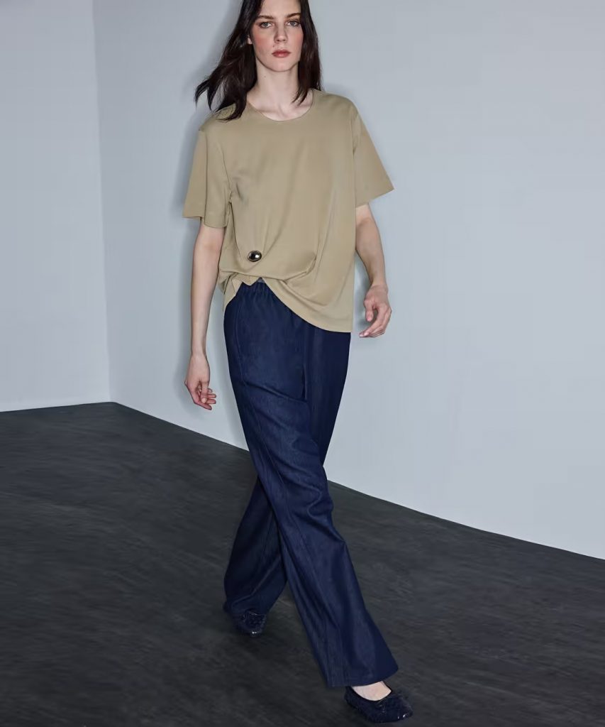 İPEKYOL Metal Aksesuarlı Tişört IS1260070085 - HAKİ