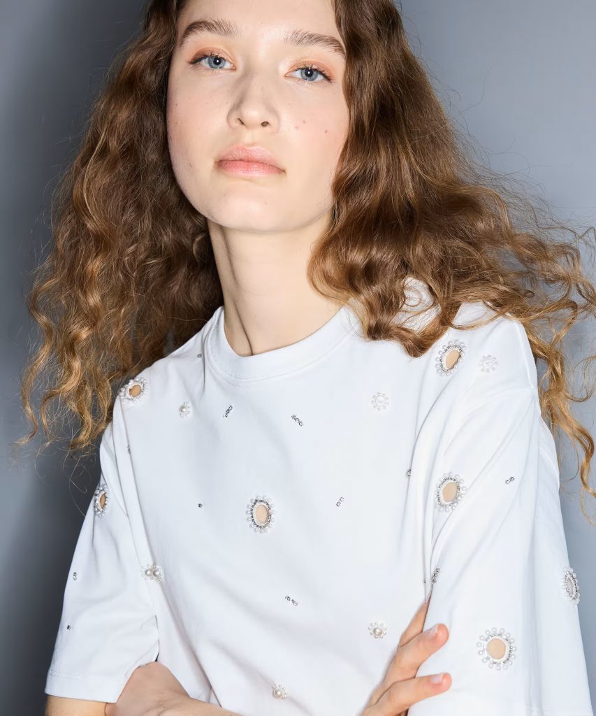 İPEKYOL Karma Aksesuarlı Cutout Tişört  IS1260070230 - Beyaz