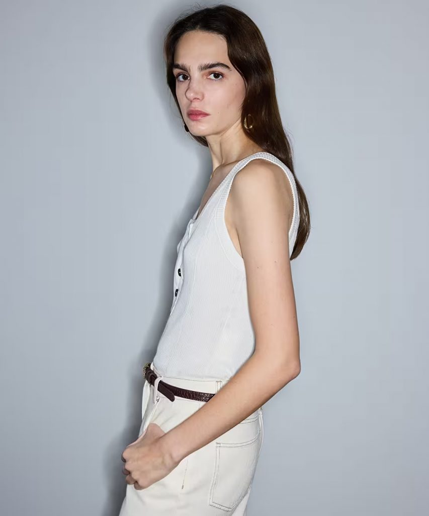 İPEKYOL Kontrast Düğmeli Triko IS1260050048 - EKRU