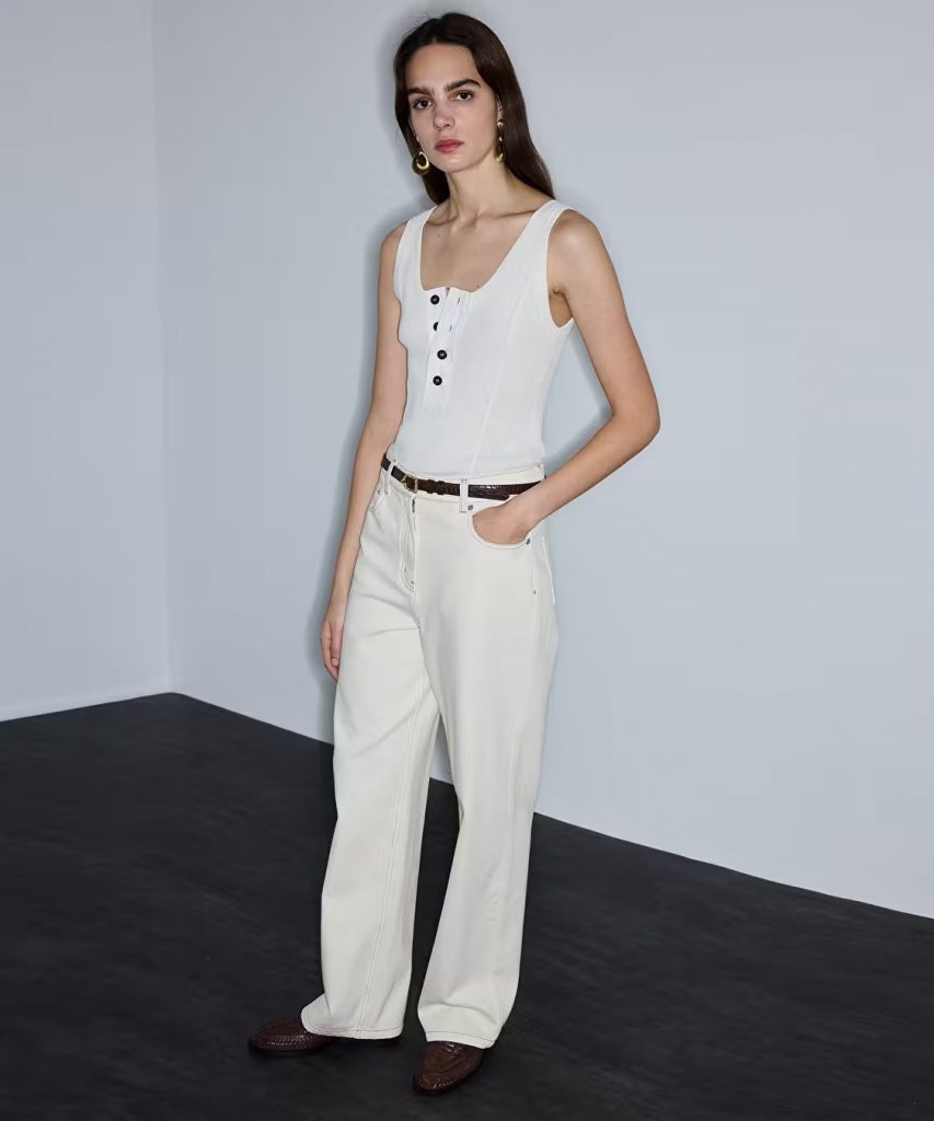 İPEKYOL Kontrast Düğmeli Triko IS1260050048 - EKRU