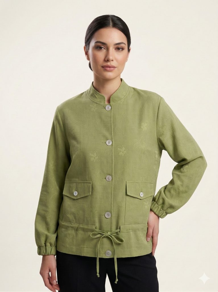 KAYRA Cep Detaylı Belden Bağlamalı Ceket 73021