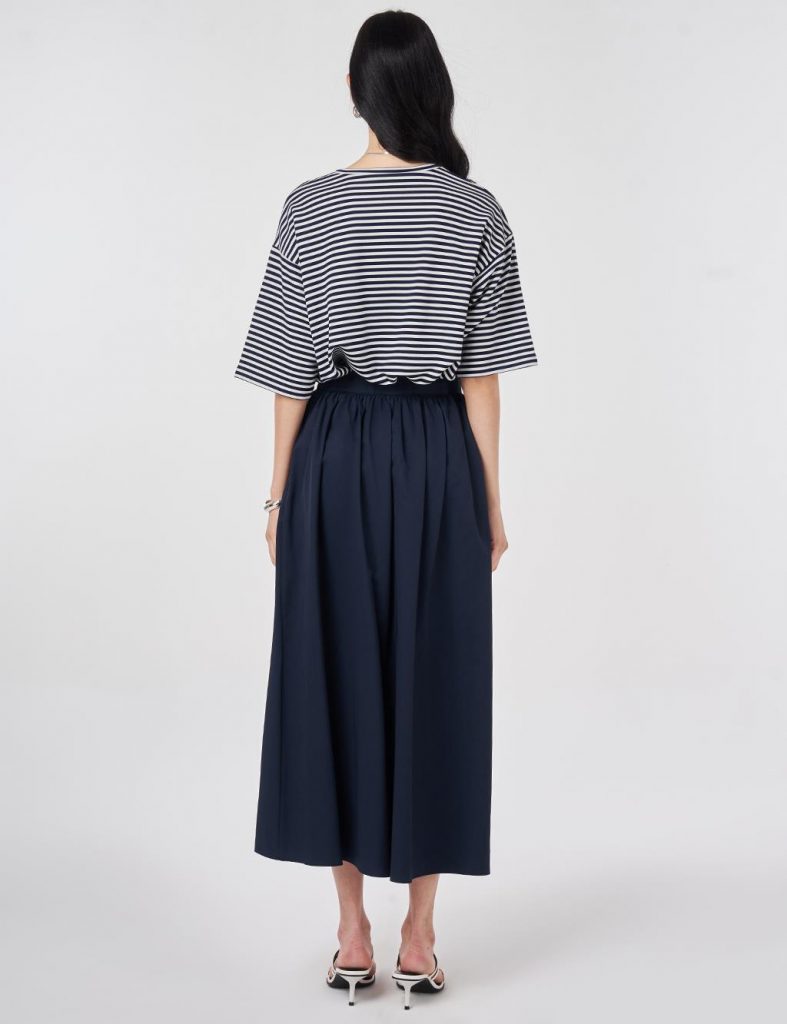 KAYRA Yüksek Bel Evaze Etek 72016 - K.LACİVERT