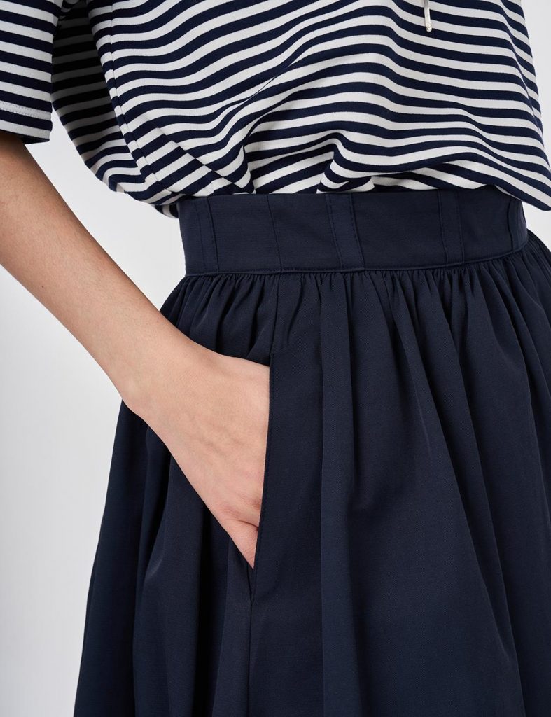 KAYRA Yüksek Bel Evaze Etek 72016 - K.LACİVERT