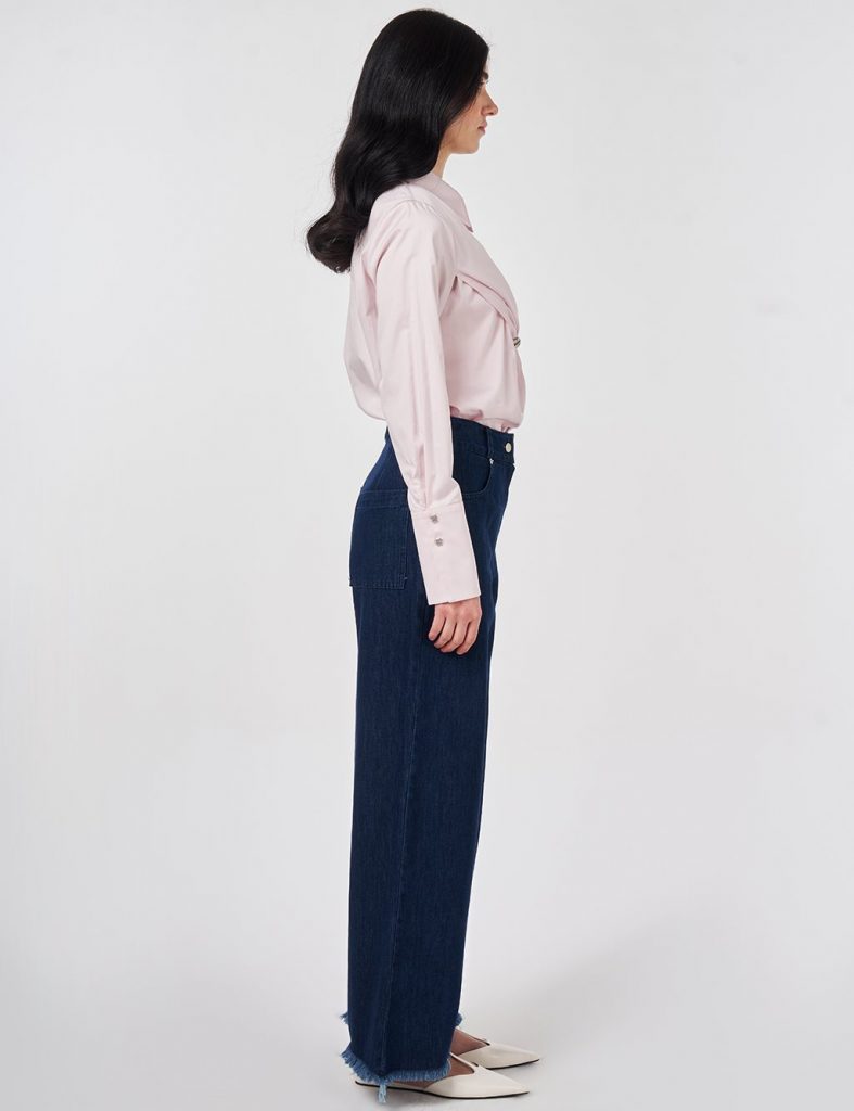 KAYRA Yıkamalı Tifsitmeli Denim Pantolon 19007 - KARMA