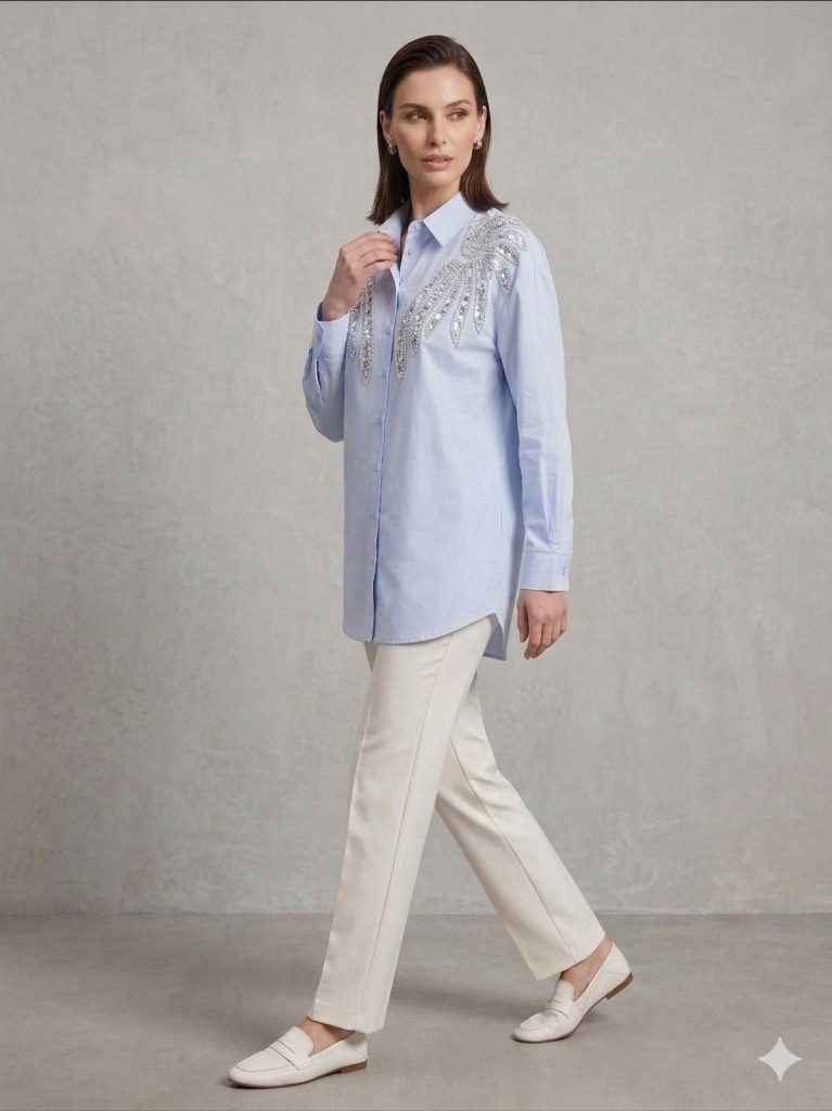 KAYRA Boncuk İşlemeli Tunik 21046