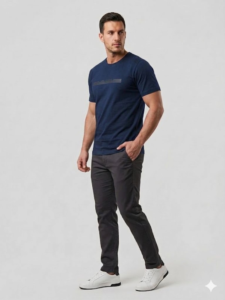 DİOR Göğüs Baskılı T-shirt 2617002 - Lacivert