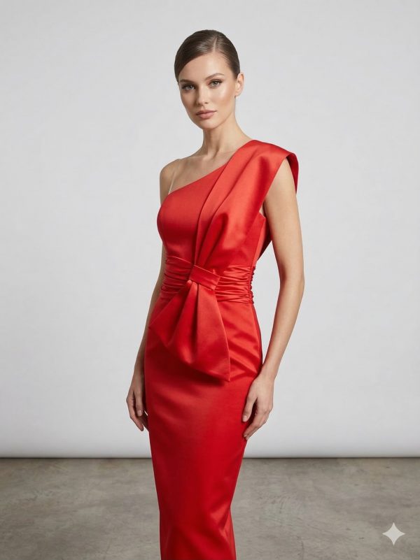 LACRİMA Kurdele Detaylı Abiye Elbise  1001