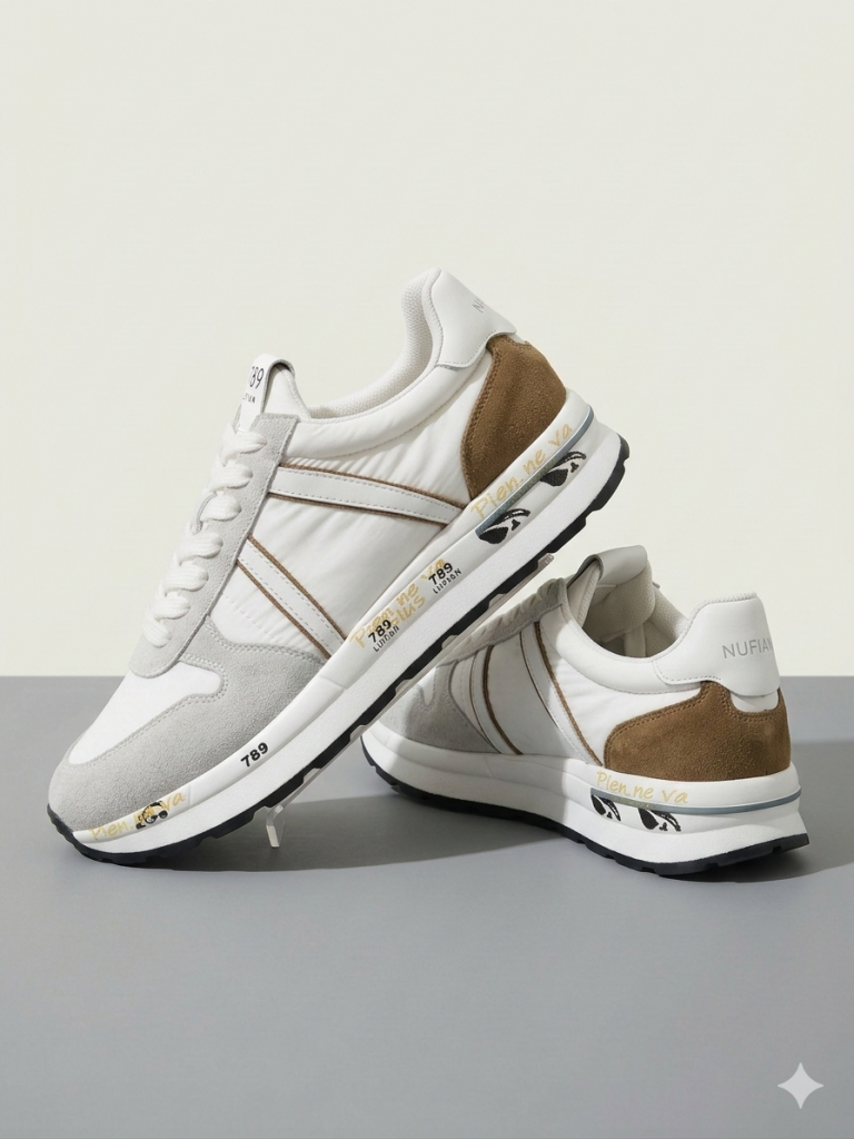 LUFİAN Bağcıklı Erkek Spor Ayakkabı  111230305 - Beyaz