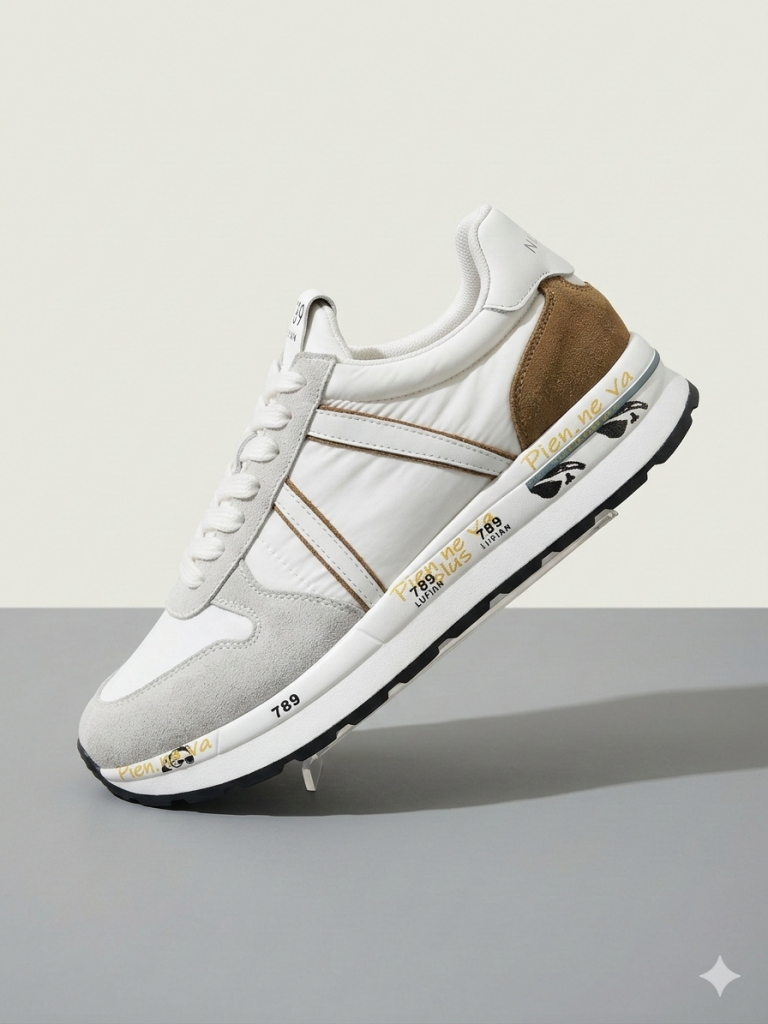 LUFİAN Bağcıklı Erkek Spor Ayakkabı  111230305 - Beyaz