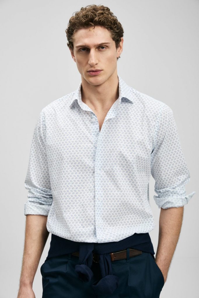 LUFİAN Chrıs Erkek Basic Gömlek  111010666 - MAVİ