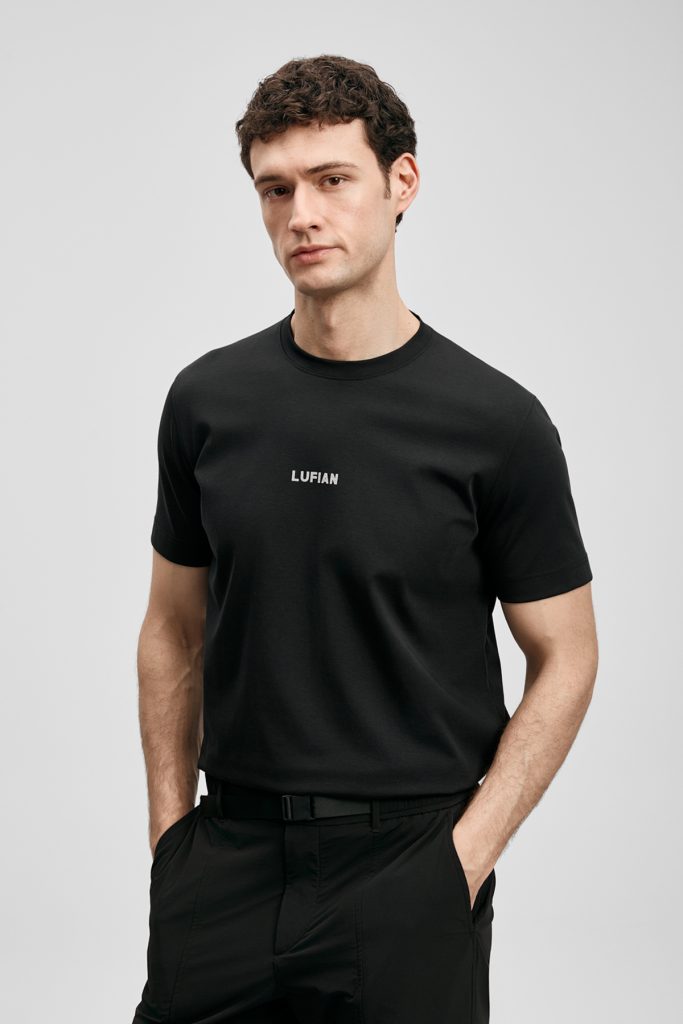 LUFİAN Marcus Modern Grafik T- Shirt 111020322 - Siyah