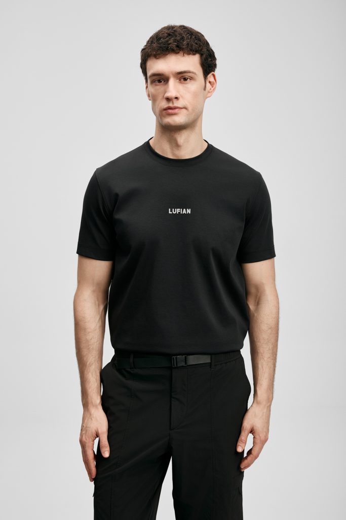 LUFİAN Marcus Modern Grafik T- Shirt 111020322 - Siyah