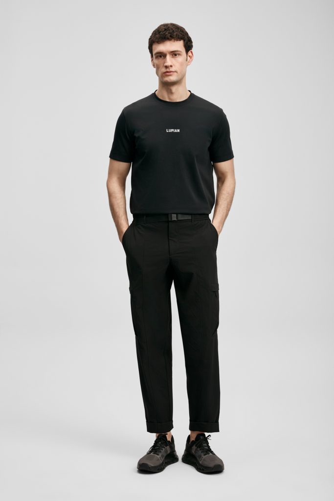 LUFİAN Marcus Modern Grafik T- Shirt 111020322 - Siyah