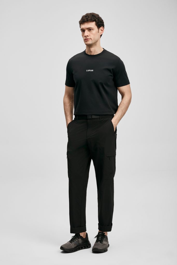 LUFİAN Marcus Modern Grafik T- Shirt 111020322 - Siyah