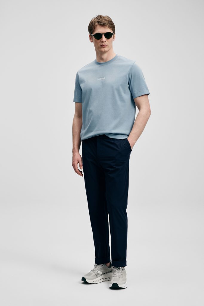 LUFİAN Marcus Modern Grafik T- Shirt 111020322 - MAVİ