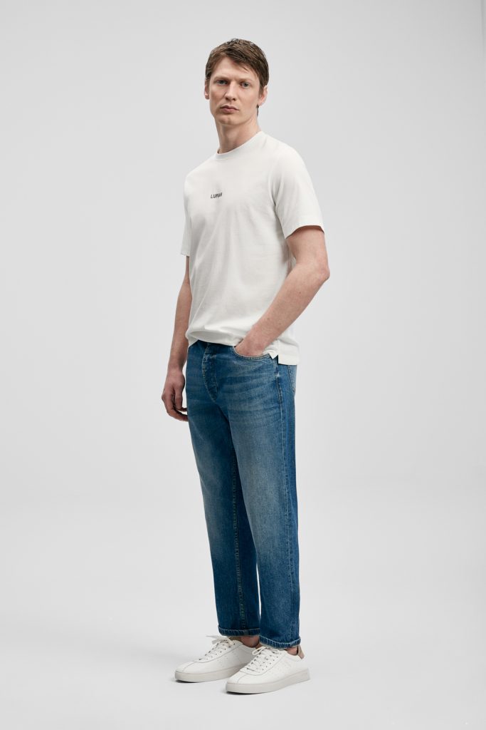 LUFİAN Marcus Modern Grafik T- Shirt 111020322 - KIR.BEYAZ