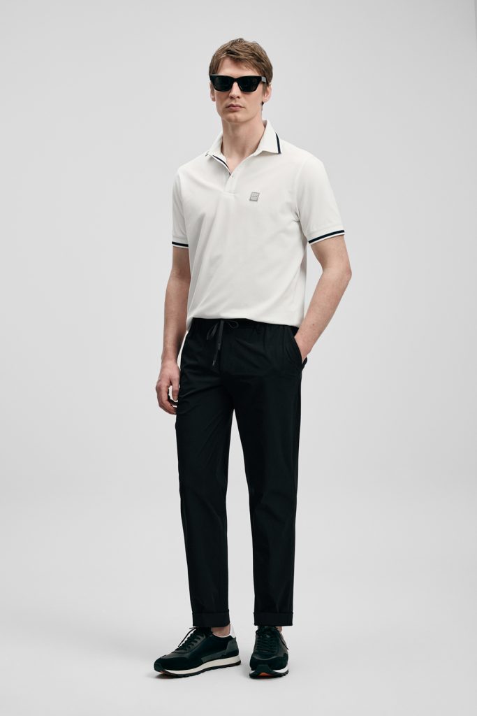 LUFİAN Erkek Polo Tişört 111040232 - KIR.BEYAZ