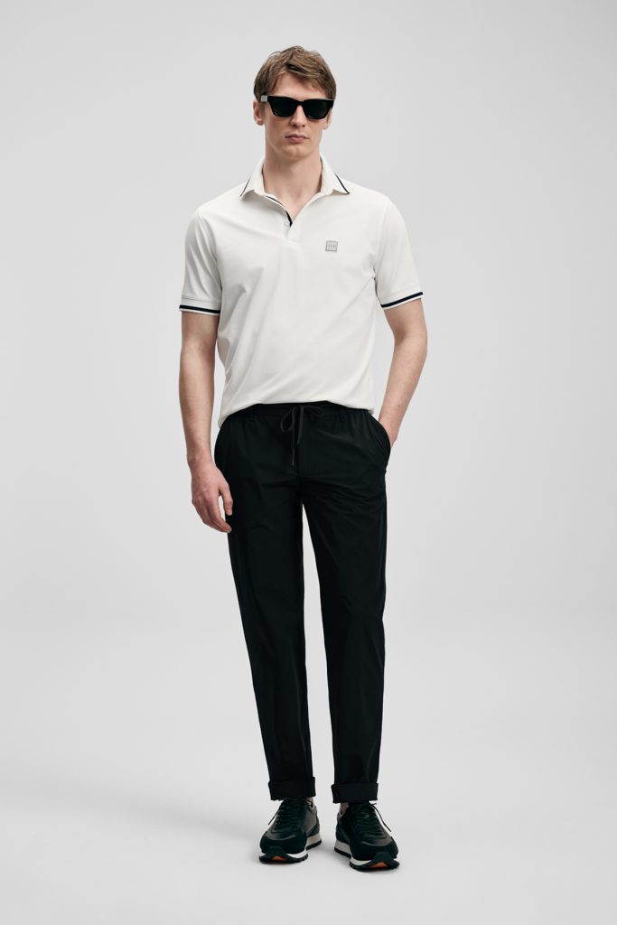 LUFİAN Erkek Polo Tişört 111040232 - KIR.BEYAZ