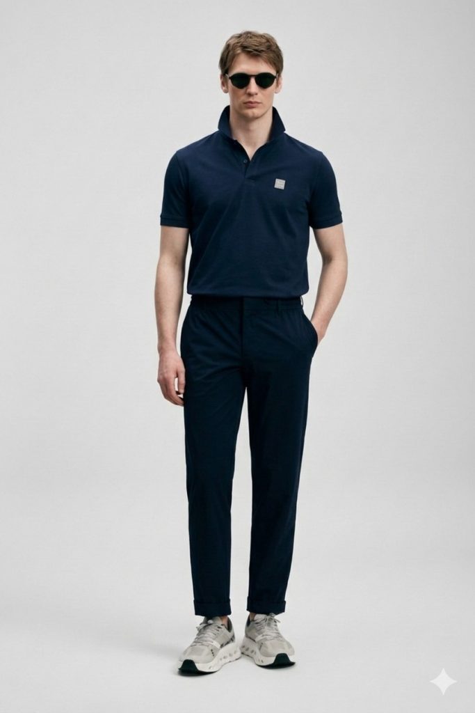 LUFİAN Carter Smart Erkek Polo Tişört 111040233 - Lacivert