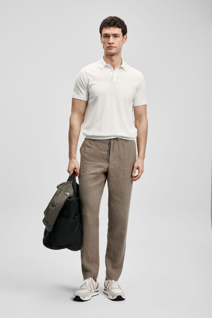 LUFİAN Örme Erkek Tişört 111090134 - KIR.BEYAZ