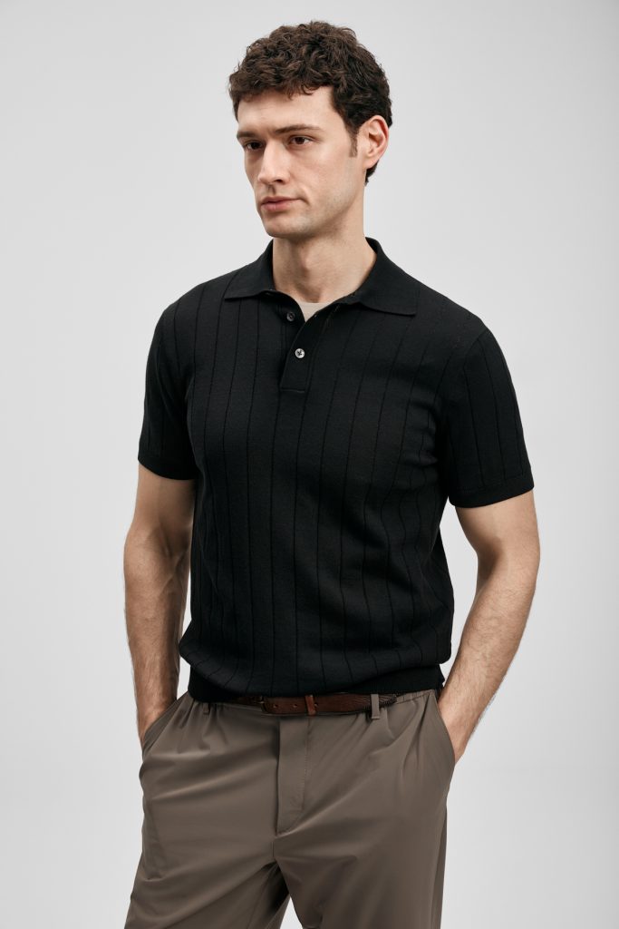 LUFİAN Kolları Lastikli Tişört 111090137 - Siyah