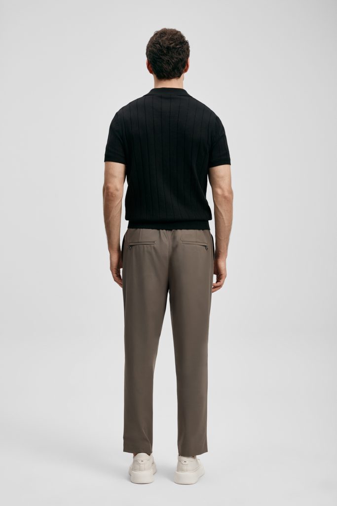 LUFİAN Kolları Lastikli Tişört 111090137 - Siyah