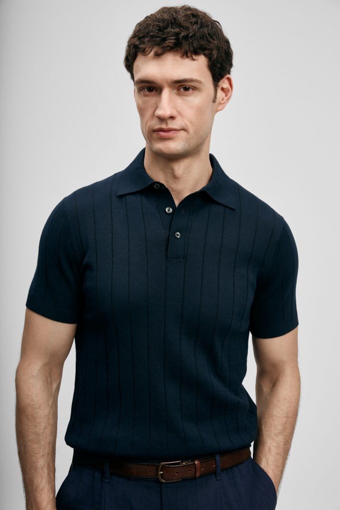 LUFİAN Kolları Lastikli Tişört 111090137 - K.LACİVERT