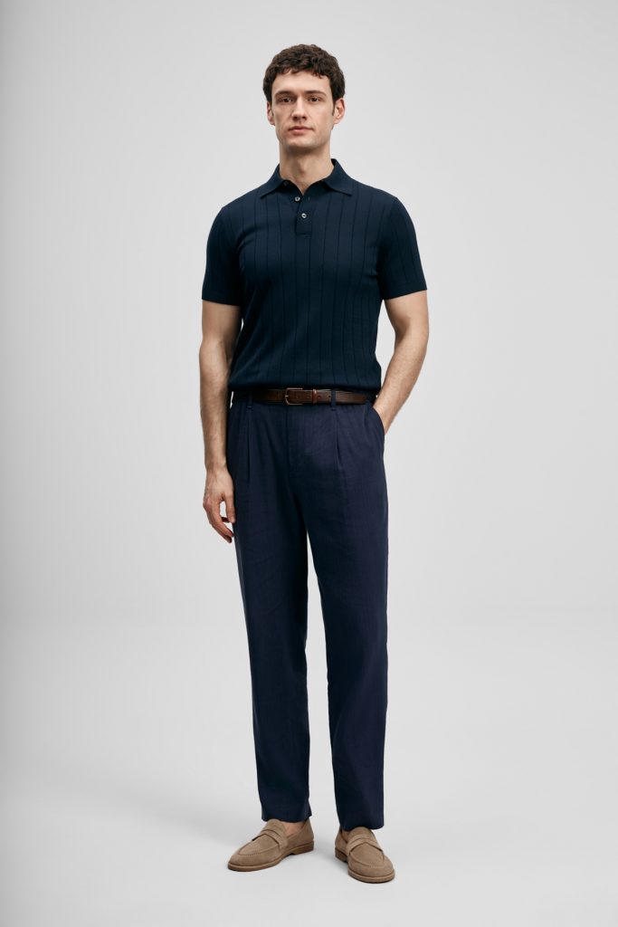 LUFİAN Kolları Lastikli Tişört 111090137 - K.LACİVERT