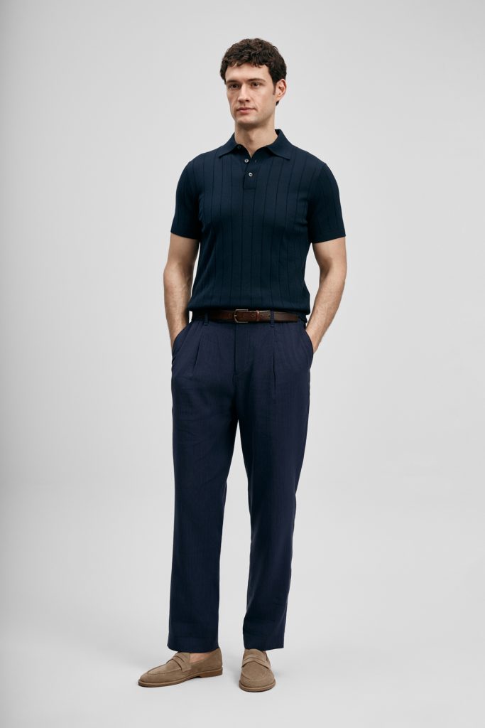 LUFİAN Kolları Lastikli Tişört 111090137 - K.LACİVERT