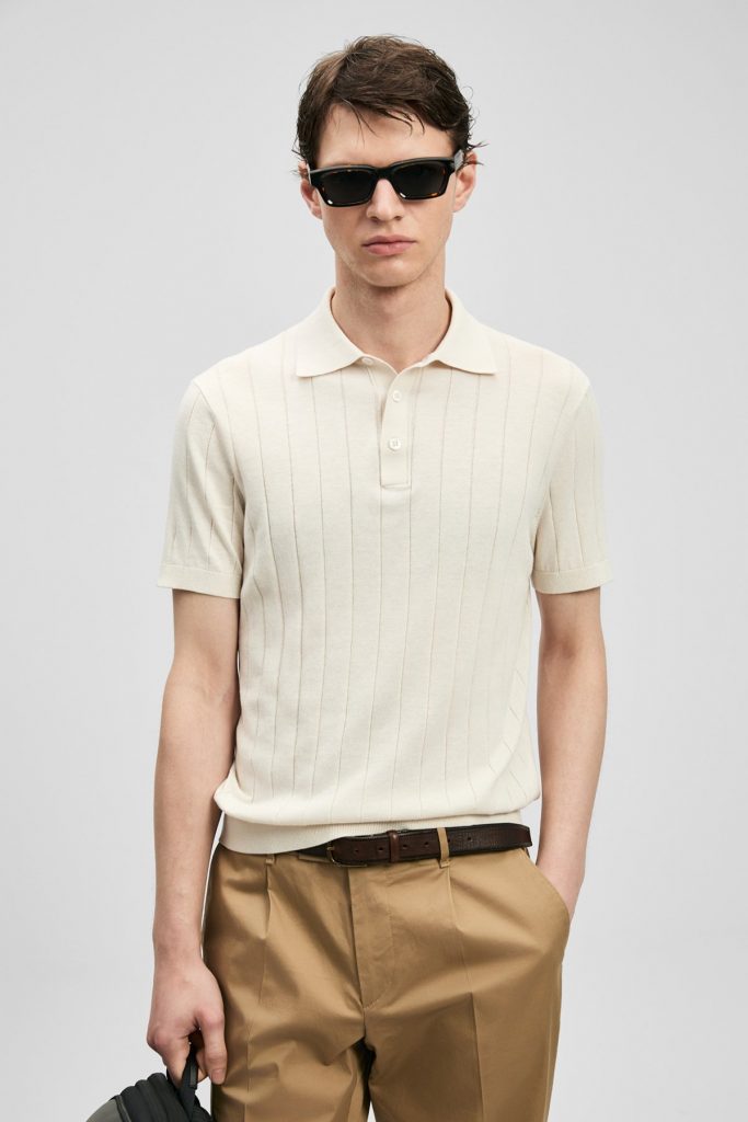 LUFİAN Kolları Lastikli Tişört 111090137 - KIR.BEYAZ