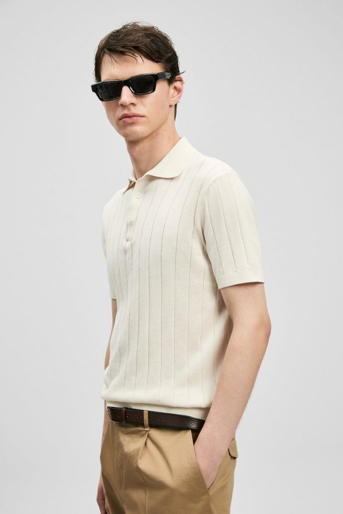 LUFİAN Kolları Lastikli Tişört 111090137 - KIR.BEYAZ