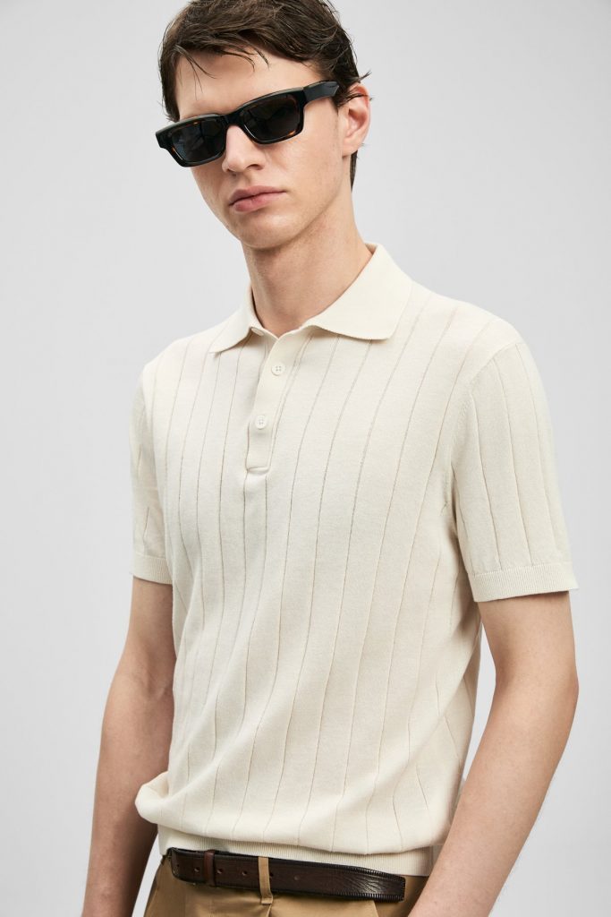 LUFİAN Kolları Lastikli Tişört 111090137 - KIR.BEYAZ