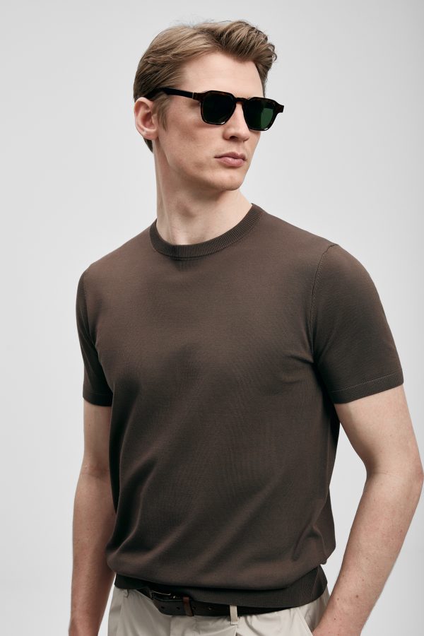 LUFİAN Sıfır Yaka Basic Tişört 111090156