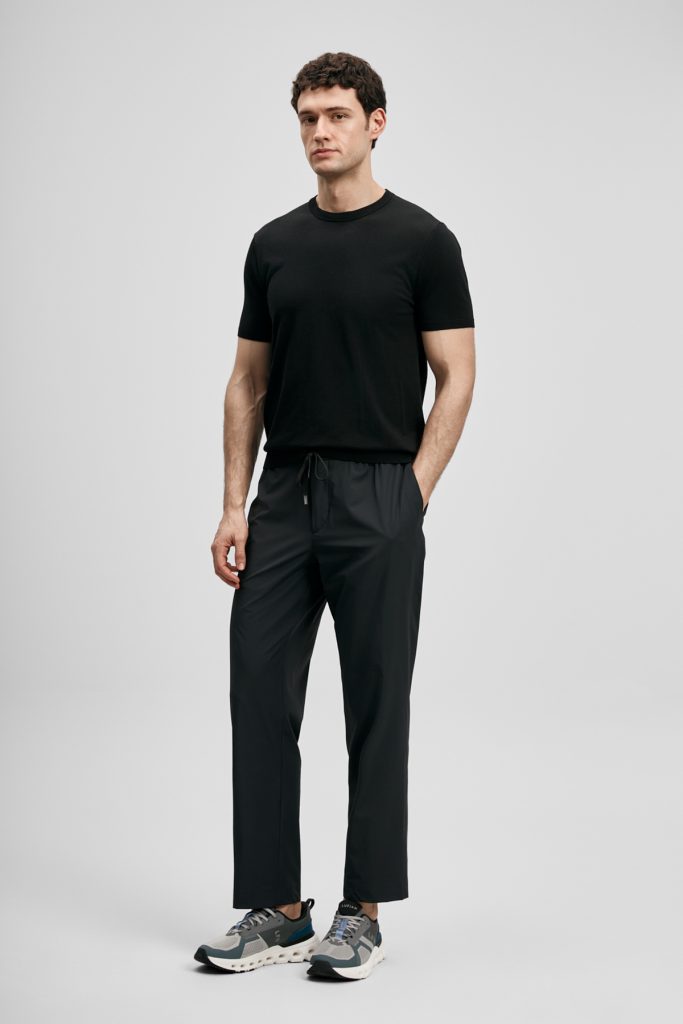 LUFİAN Sıfır Yaka Basic Tişört 111090156 - Siyah