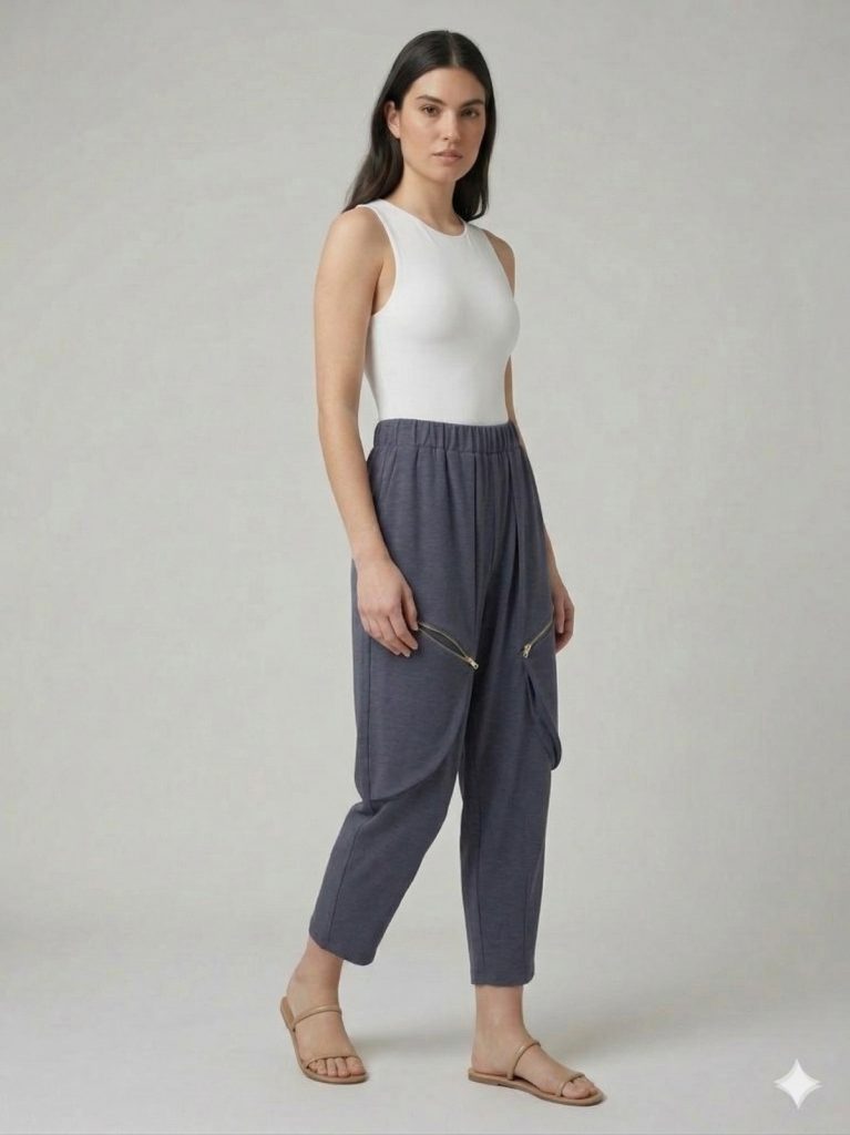 MASCARA Fermuar Detaylı Pantolon 3127 - GRİ